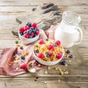 Corn flakes with milk